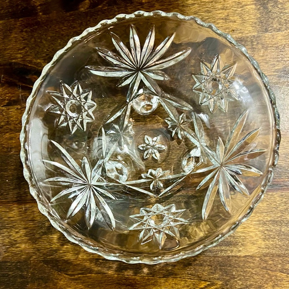 VTG Anchor Hocking EAPC 3-toed Serving Bowl Candy Fruit Sauce